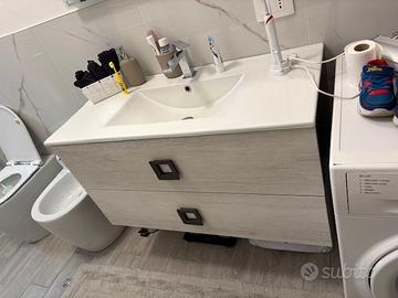 lavello bagno più colonnina porta oggetti