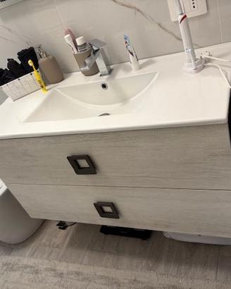 lavello bagno più colonnina porta oggetti