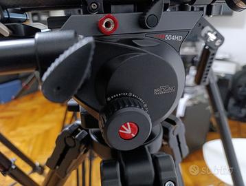 Testa manfrotto 504 504HD + 132 XNB CINE NUOVI