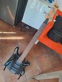 Basso elettrico Ibanez GSR180-BK e accessori