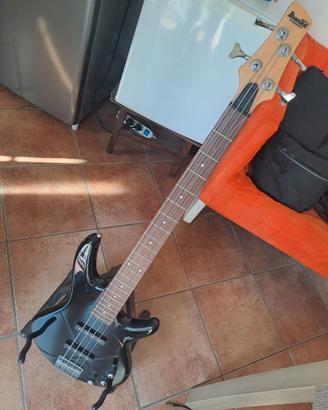 Basso elettrico Ibanez GSR180-BK e accessori