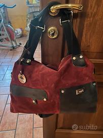 Borsa camoscio e pelle