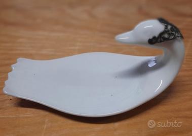 Piattino cigno in porcellana 