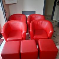 4 POLTRONCINE PIU TRE PUFFETTI