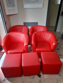 4 POLTRONCINE PIU TRE PUFFETTI