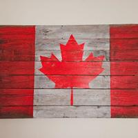 quadro in assi di legno e dipinto 150x95 Canada