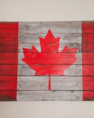 quadro in assi di legno e dipinto 150x95 Canada