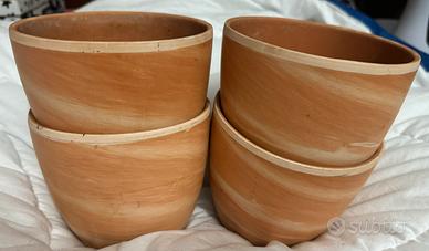 Set 4 vasi da fiori per piante diametro 14 cm