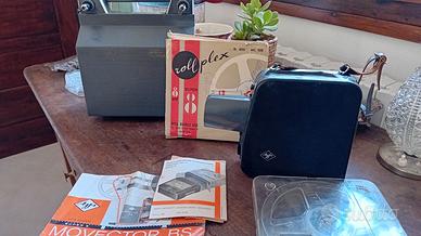 Proiettore cinepresa custodia libr.istr.agfa 8mm.