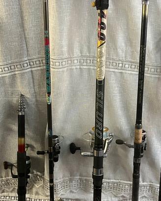 Lotto 7 Canne Pesca: Siluro 400g Olympus Mitchell