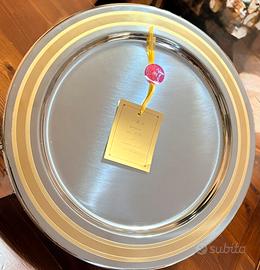 Vassoi acciaio inox 18/10 con rifiniture in oro