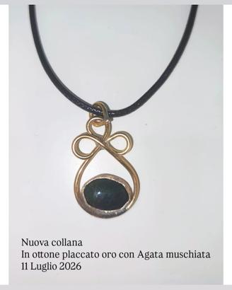 Collana quadrifoglio con Agata Trento 