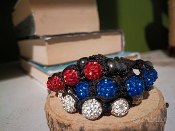 set di 3 bracciali strass