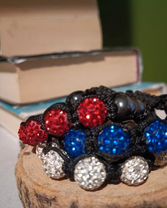 set di 3 bracciali strass