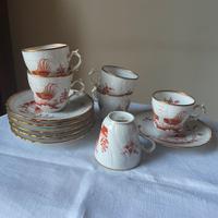 Tazzine da caffè per 6 Ginori, deciro Galli Rossi