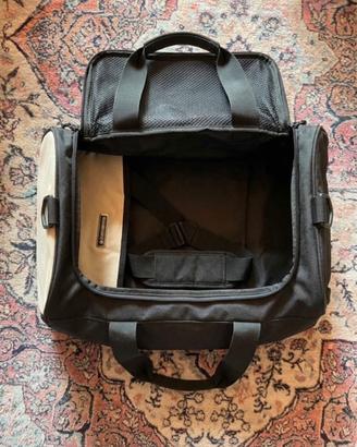 Borsa da viaggio / palestra Samsonite nera e beige
