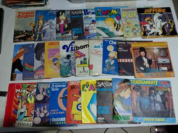 lotto 45 giri sigle cartoni animati e TV