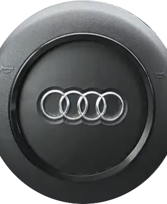 Anello adesivo in alluminio nero per volante Audi