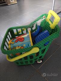 Set da spiaggia con carrello per la spesa NUOVO
