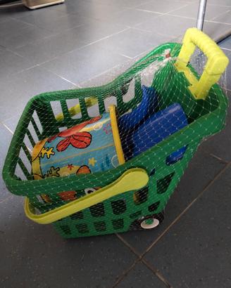 Set da spiaggia con carrello per la spesa NUOVO