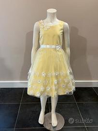 abito giallo in seta