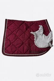 Sottosella + cuffietta per cavallo- bordeaux