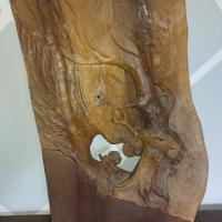 Scultura in legno firmata Busellato Elio 
