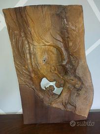 Scultura in legno firmata Busellato Elio 