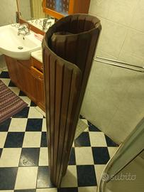 Paravento separé doccia legno massello antico