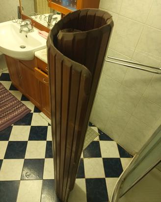 Paravento separé doccia legno massello antico