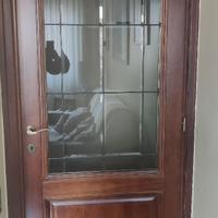 Porte a vetri in legno massello come nuove prive d