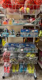 Espositore a cesti in metallo