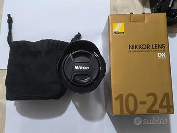  Obbiettivo Nikon 10-24 +treppiede Manfrotto++++