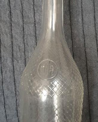 Bottiglia Vetro Vintage da Tavola 1966 con Tappo M