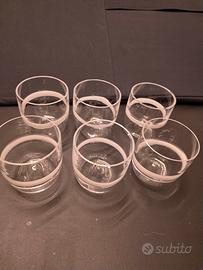 Set 6 bicchieri Murano Carlo Moretti cristallo