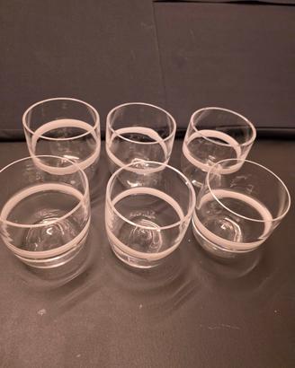 Set 6 bicchieri Murano Carlo Moretti cristallo