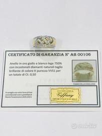 Anello oro 18Kt con brillanti 0.50 (CR)