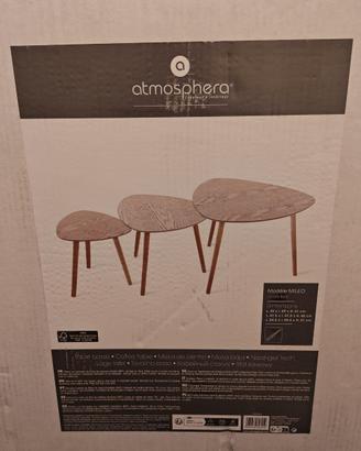 Set di tavolini ad incastro