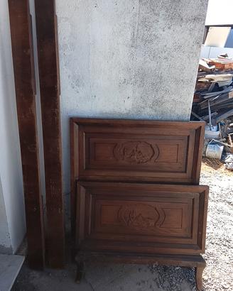 letto in legno antico 