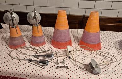 Set completo lampadario e applique vintage