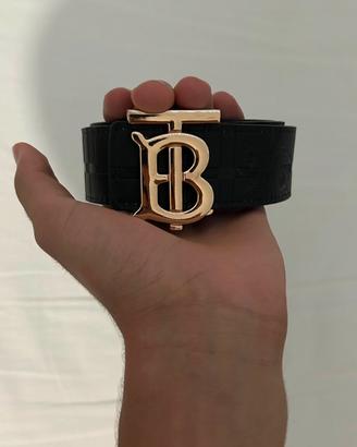 Cintura Burberry nera reversibile