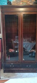 libreria vetrinetta stile anni '60 con ripiani in 