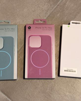 Lotto 3 custodie iPhone 16 Pro Max Apple e Beats