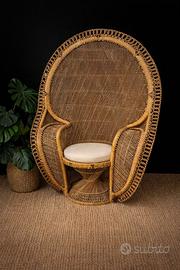 Poltrona Pavone vintage – Icona design Boho