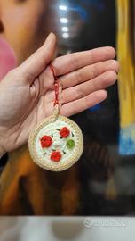 Portachiavi Pizza intera 🍕 fatto a mano