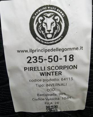 2 GOMME 235 50 18 PIRELLI A64115