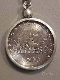 MONETA 500 LIRE "LE TRE CARAVELLE"  GIAMPAOLI