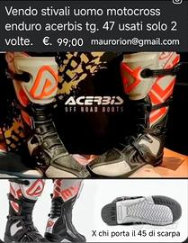 Stivali enduro uomo tg. 47