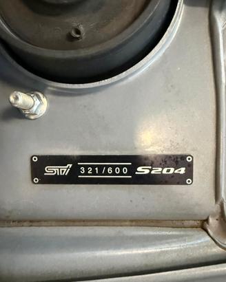 SUBARU WRX STI S204 serie limitata n°321/600