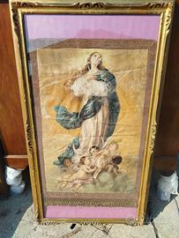 Antico stendardo processionale Vergine Maria ' 700
